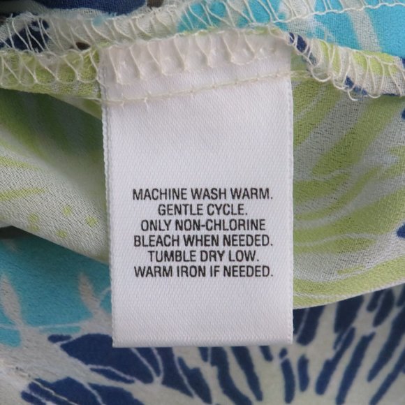 Classic Elements*Women's 3/4 Sleeve Button Down V-Neck Blouse Size 14 Multicolor - Picture 4 of 8